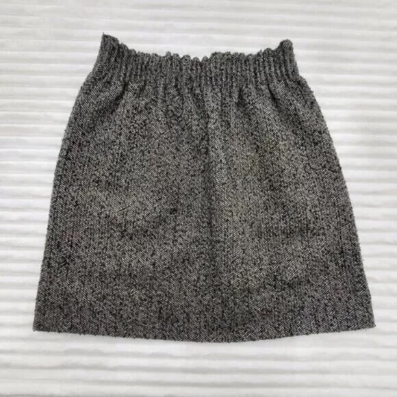 J.Crew Factory Tweed Herringbone Wool Blend Academia Sidewalk Skirt Size 00 - Picture 5 of 12